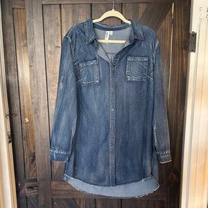 Denim Button-Up Dress